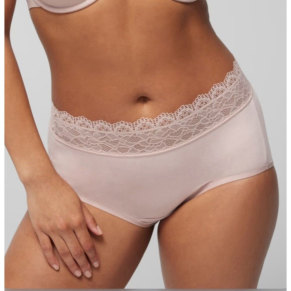 Soma Panties Embraceable Enchanting Lace Brief Pale Blush Solid Size X-Large